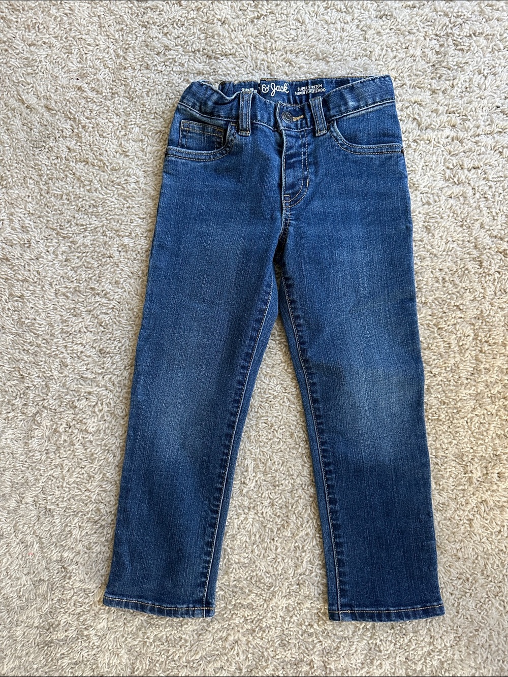 Cat & Jack Indigo Blue Girls Slim Straight Jeans